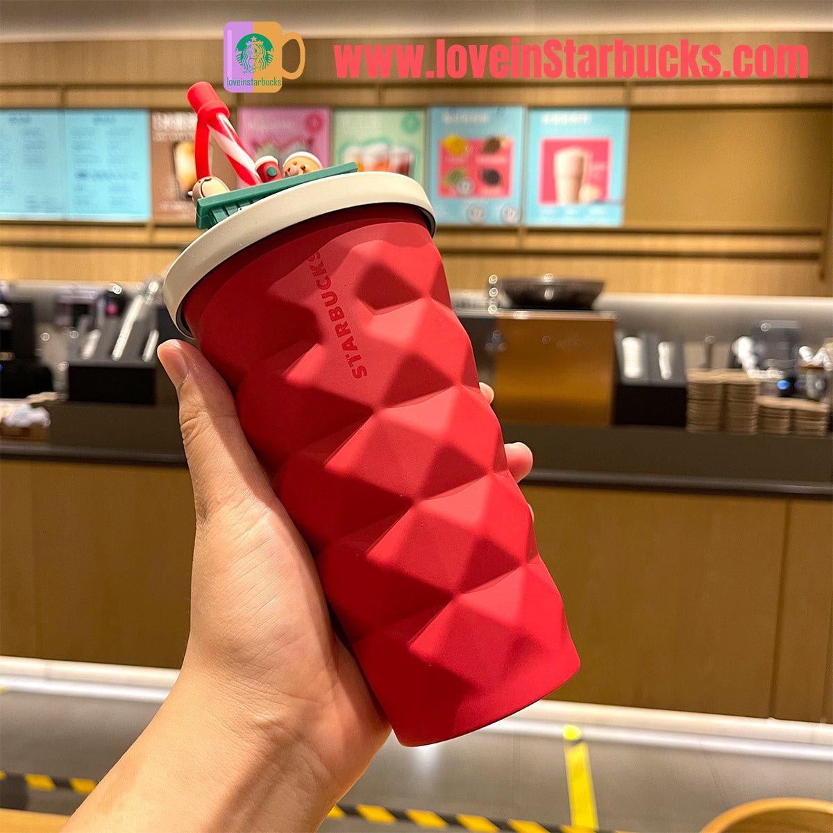 Starbucks China Red Pineapple Stainless steel straw cup 16oz Starbucks loveinstarbucks