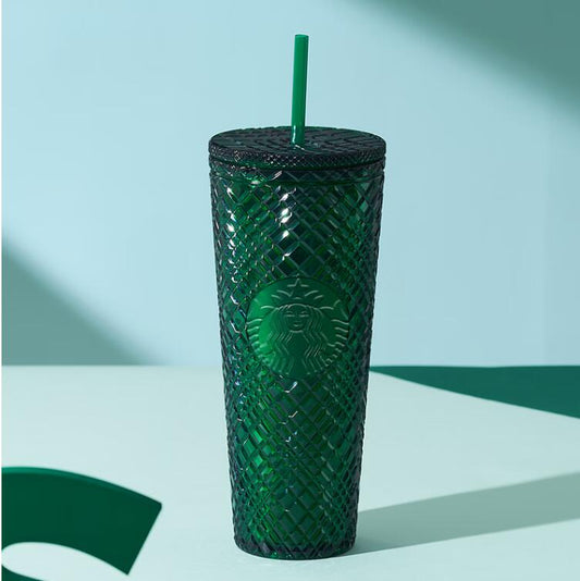 Starbucks Classic green jeweled straw cup 24oz Starbucks loveinstarbucks