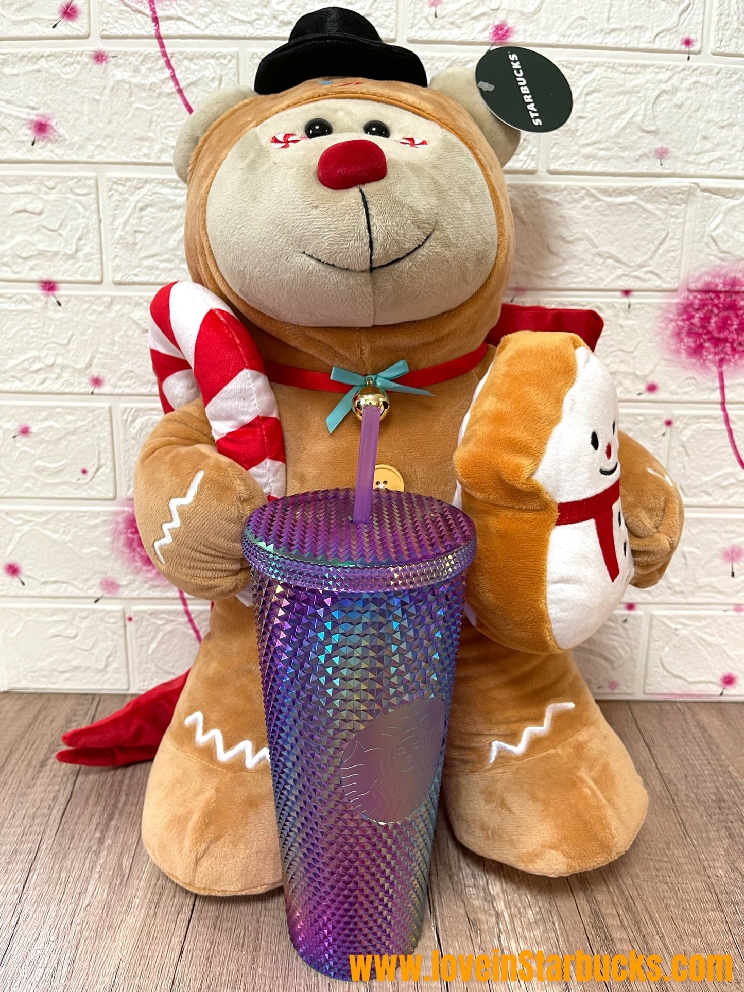 Starbucks gingerbread man shape warm bear cute Christmas gift Bear doll Starbucks loveinstarbucks
