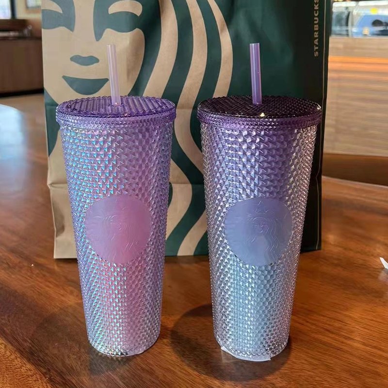 Starbucks Korea 2022 Sakura pink and purple Studded slick 24oz cups ( two cups) Only ship to US Starbucks loveinstarbucks