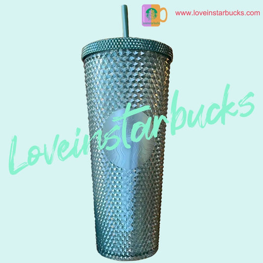 Starbucks Korea Holy bling Green Christmas slick 24oz studded straw cup durian diamond Starbucks loveinstarbucks