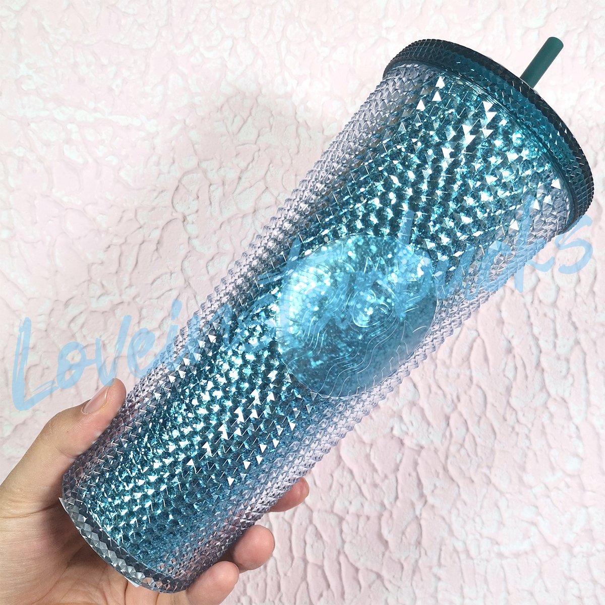 Starbucks Korea victory green bling 24oz studded Starbucks loveinstarbucks