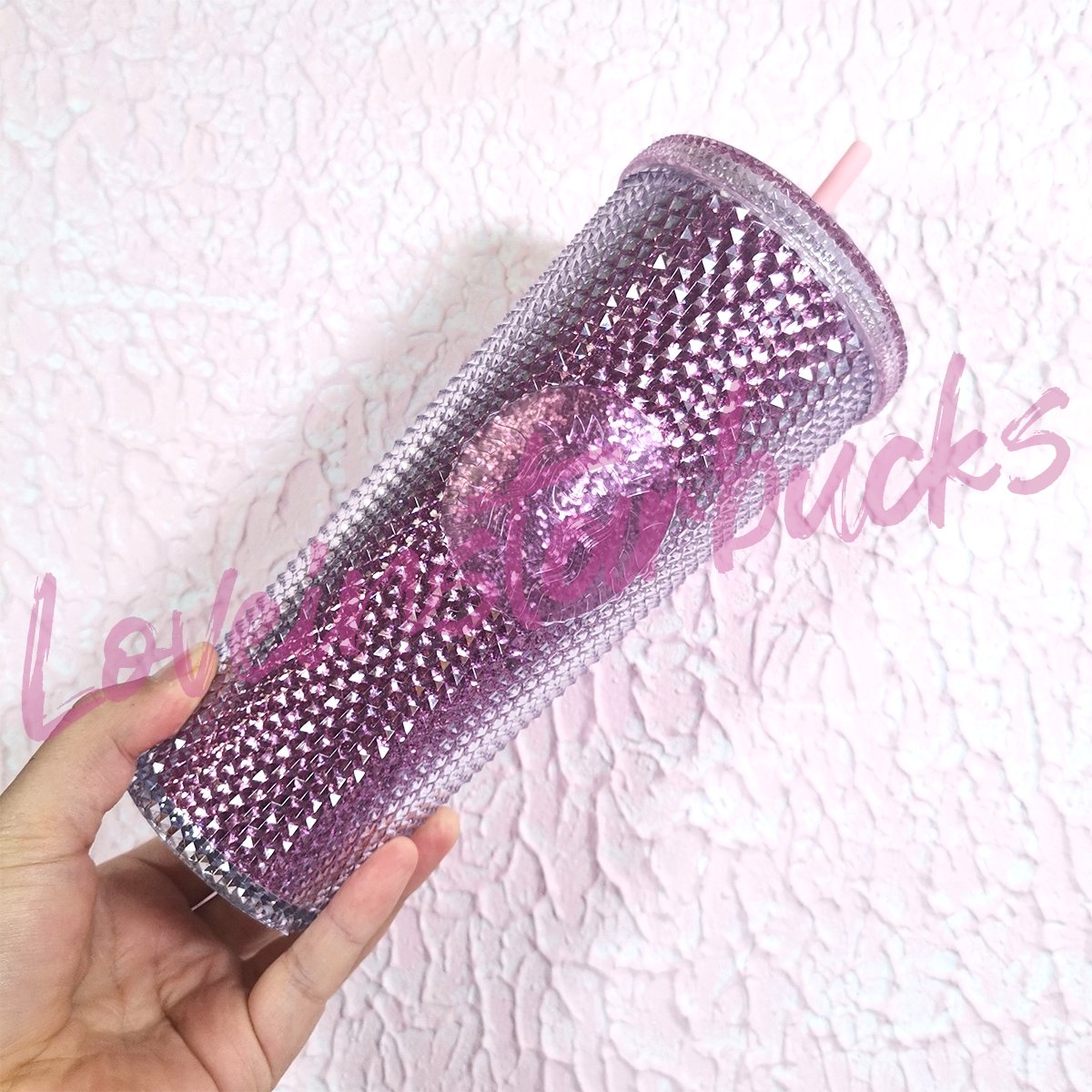 Starbucks Korea victory pink bling 24oz studded Starbucks loveinstarbucks