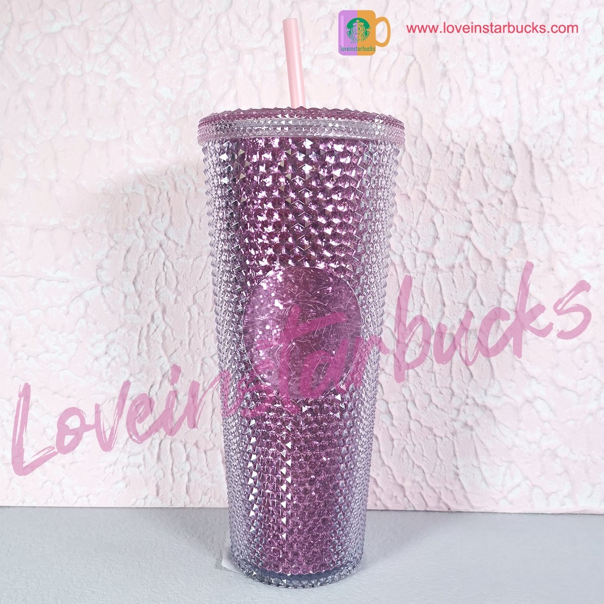 Starbucks Korea victory pink bling 24oz studded Starbucks loveinstarbucks