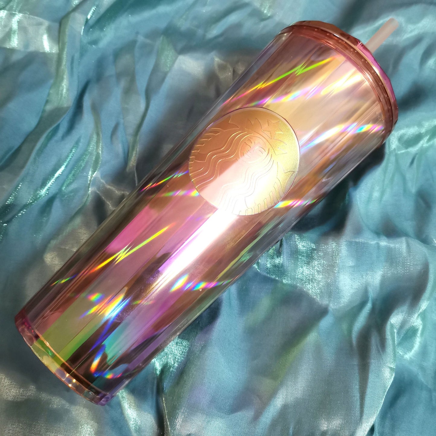 Starbucks pink and gray colorful dome straw 24oz cup Starbucks loveinstarbucks