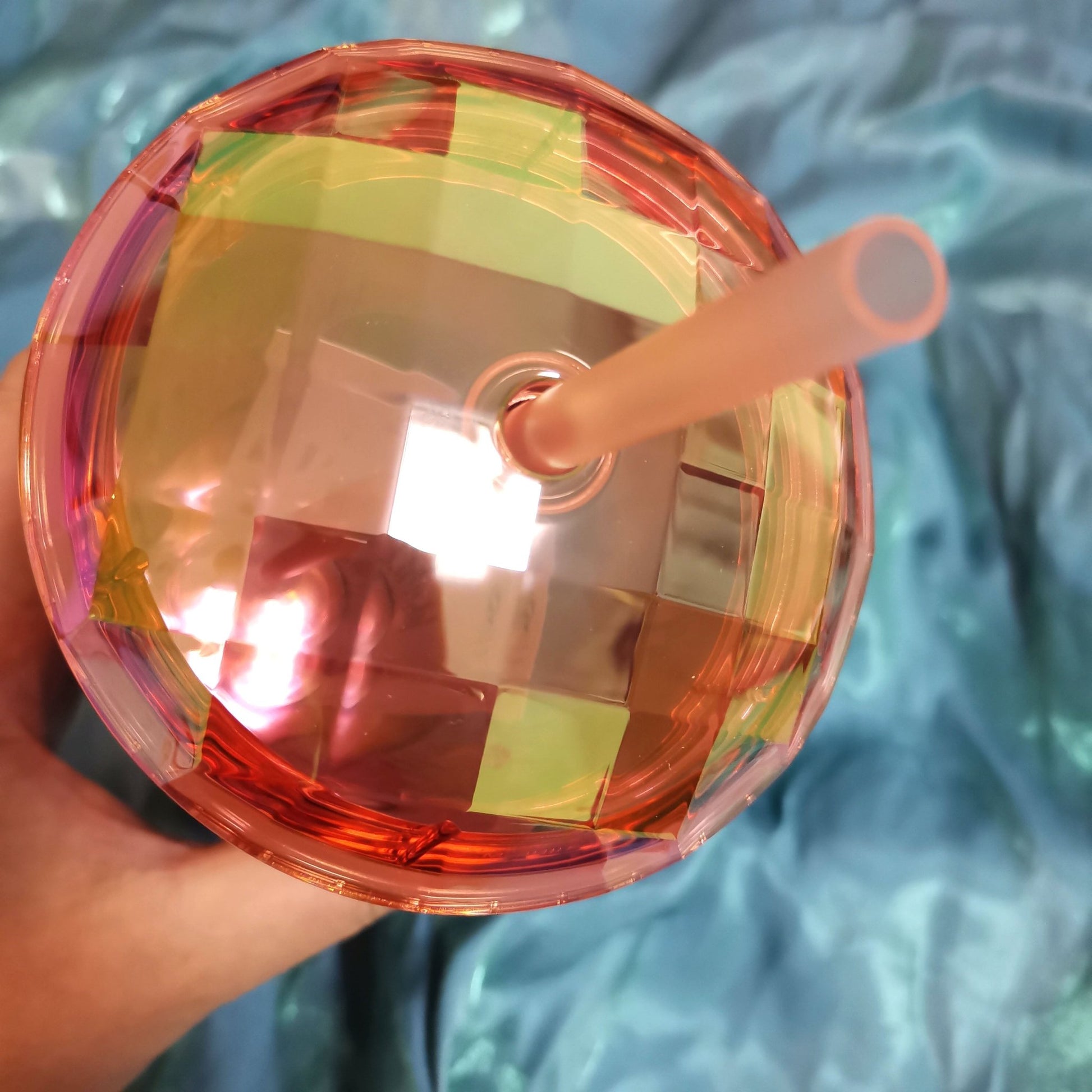 Starbucks pink and gray colorful dome straw 24oz cup Starbucks loveinstarbucks