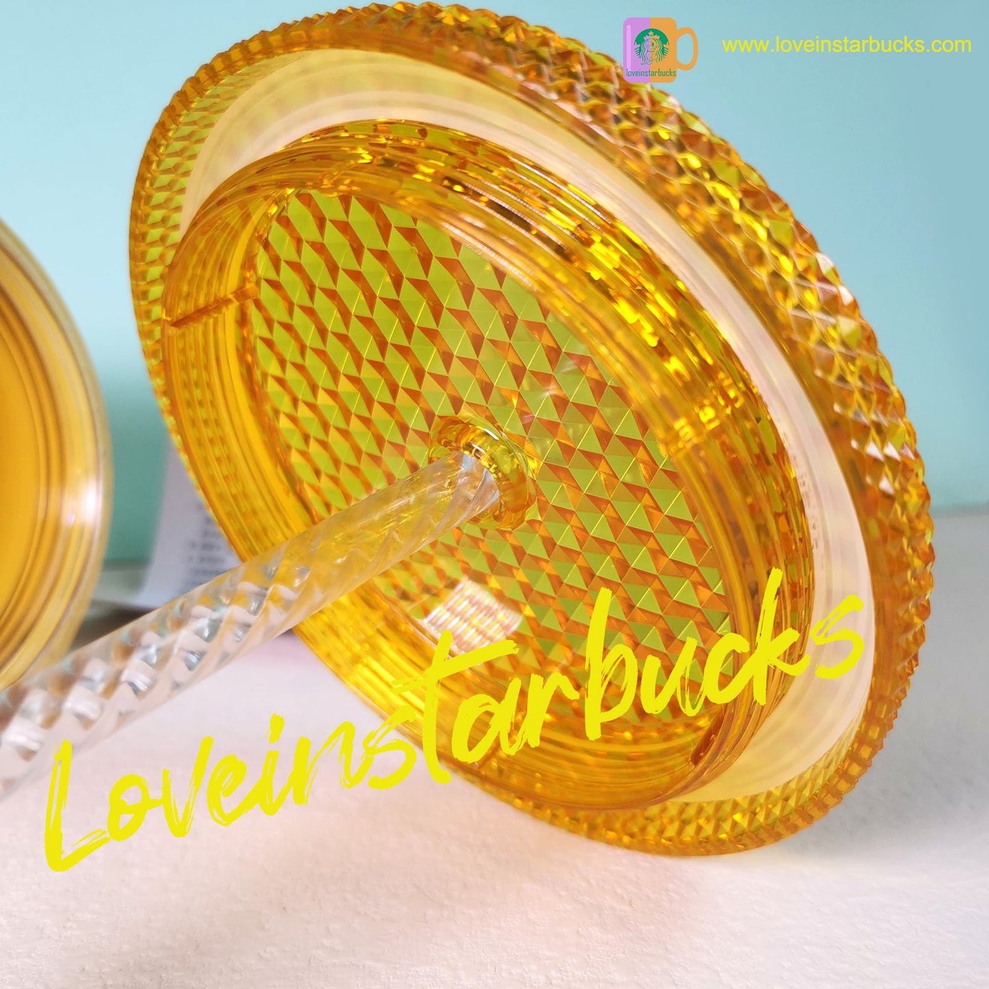 starbucks Taiwan bling yellow studded straw cup 24oz Starbucks loveinstarbucks