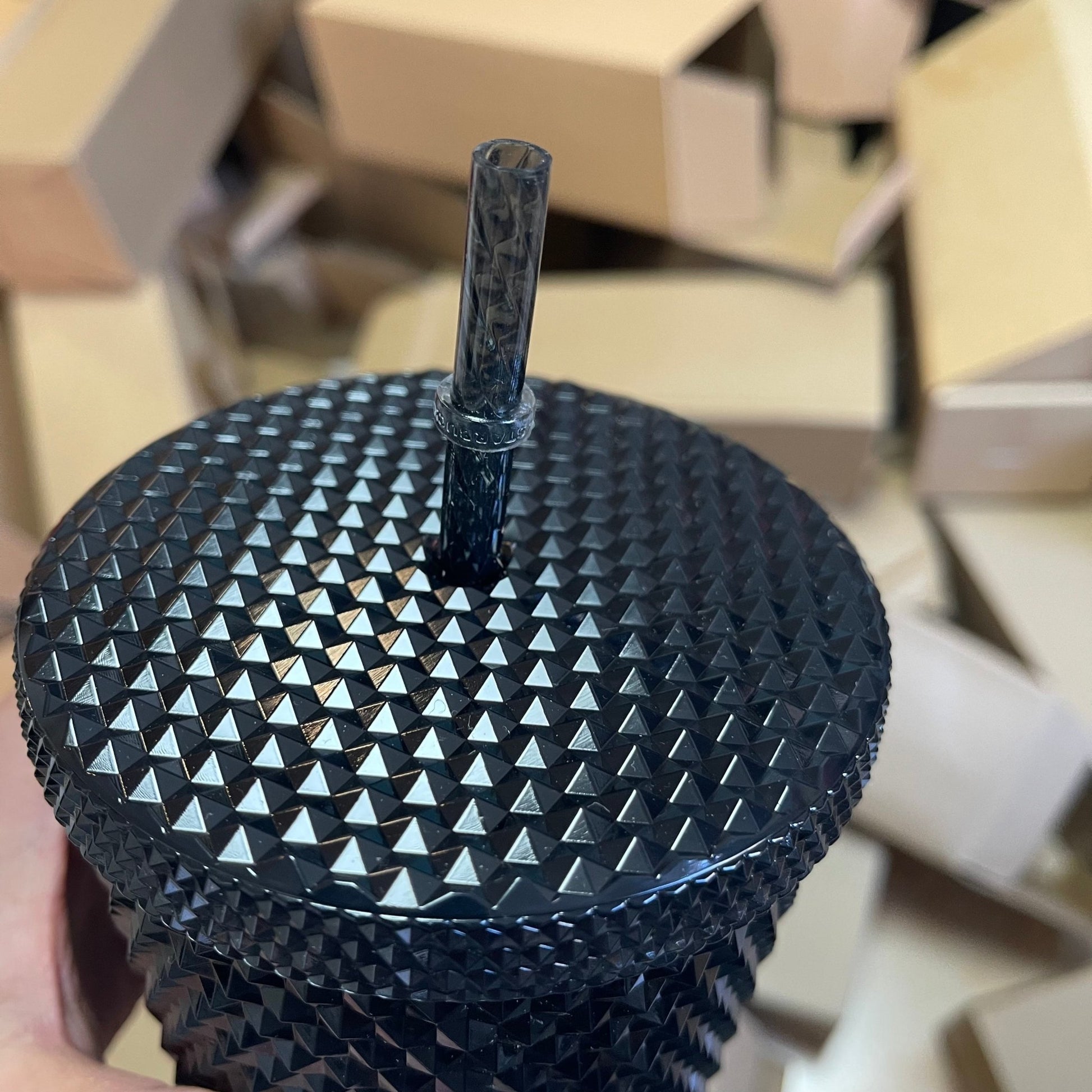 Starbucks Taiwan studded Gold / bling Black / Grey cold cup 24oz Starbucks loveinstarbucks