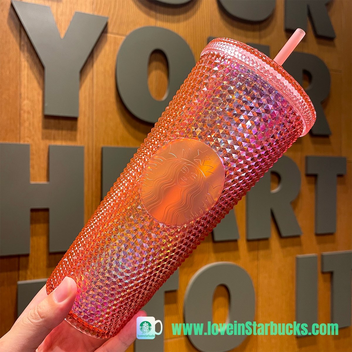 Starbucks Thailand Flamingo Studded 24oz cold cup Starbucks loveinstarbucks