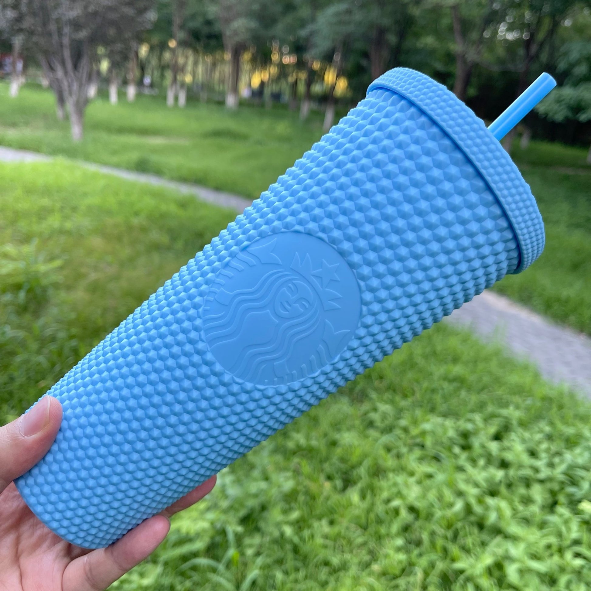 Starbucks Thailand sky blue Studded 24oz cold cup Starbucks loveinstarbucks