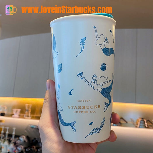 Starbucks Underwater Mermaid Double Layer Ceramic Mug Starbucks loveinstarbucks