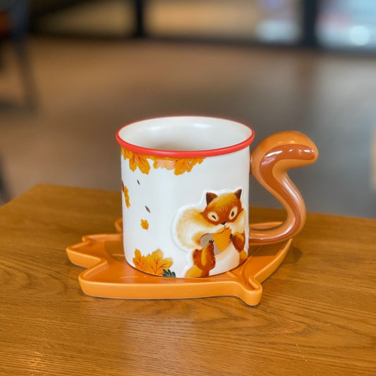 Starbucks warm autumn afterglow Squirrel Leaf mug 360ml Starbucks loveinstarbucks