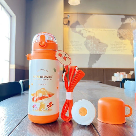 Starbucks warm autumn afterglow Thermos Double Rabbit Folding Ear Insulation Cup 580ml Starbucks loveinstarbucks