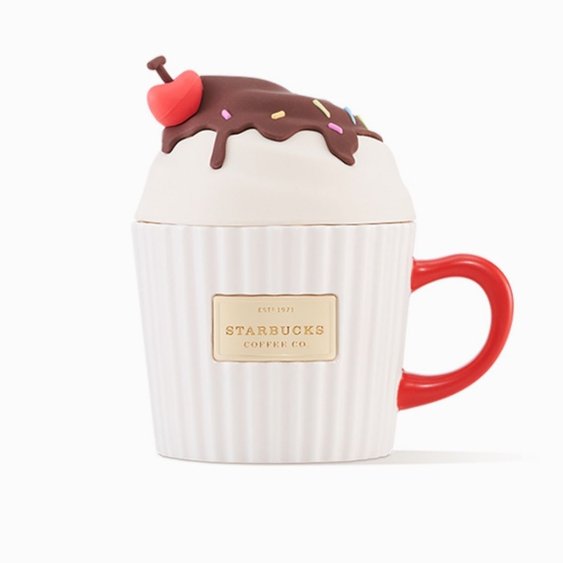 Starbucks China 2023 Valentine's Day online cake shape mug 335ml Starbucks loveinstarbucks